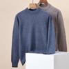 Hengyuanxiang Men's 100% Pure Wool Round Neck Sweater