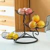 Iron Fruit Plate Living Room Home Fruit Plate Candy Bowls Nordic Three-layer Snack Shelf Rack Geometric Multi-layer Fruit Plate Basket Snacks Tray