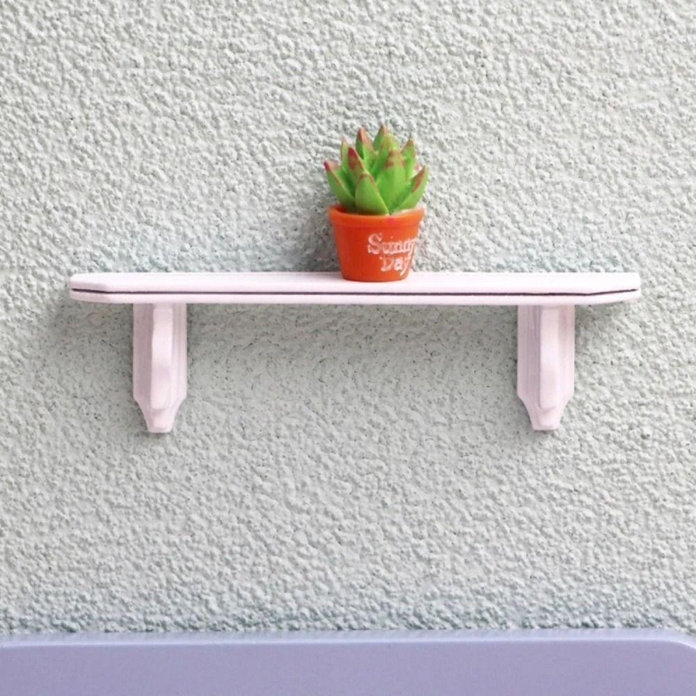 Wooden Dollhouse Storage Rack Miniature Dollhouse Wooden Shelf Furniture  Living Room