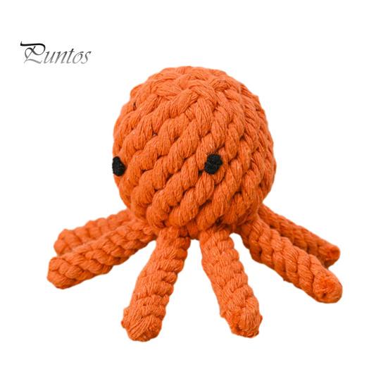 Interactive Cotton Rope Dog Toy Cute Rabbit Bear Giraffe Octopus Shape Dog Chew Toy Bite-resistant Pet Squeaky