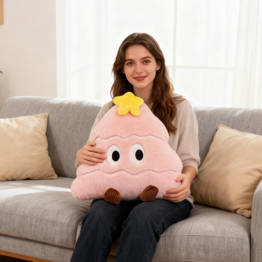 Christmas Tree Plush Pillow Blanket Cartoon Tree Shape Throw Pillow Stuffed Plushie Hugging Cushion Living Room Decoration