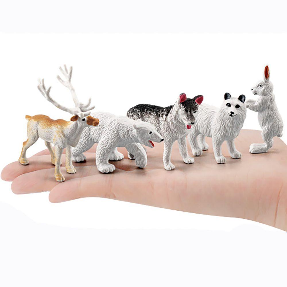 Миниатюрные тюлени, моржи, модель арктического животного, белый медведь, лиса, кролик, кит, фигурка оленя