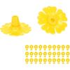 Feeding Port Replacement Parts, Hummingbird Feeder Flowers Bright Colors Attractive 30 Set for Outdoor(Yellow)