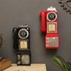 Old-fashioned Telephone Model Wall-Mounted Booth Telephone Figurine Telephone Ornament  Bar