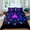 Gemini Comforter Cover Set Twin Size Constellation Duvet Cover Set, Outer Space Universe Planet Print Bedding Set For Kids Teens