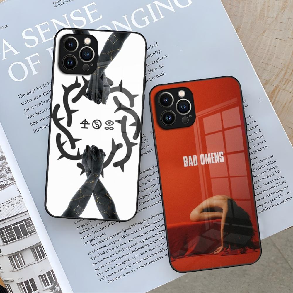 Чехол для телефона с дизайном 'Плохие предзнаменования' для Iphone 17 16 Air 15 14 12 11 13 Pro Max Mini X Xr Xs Se Puls стеклянная крышка