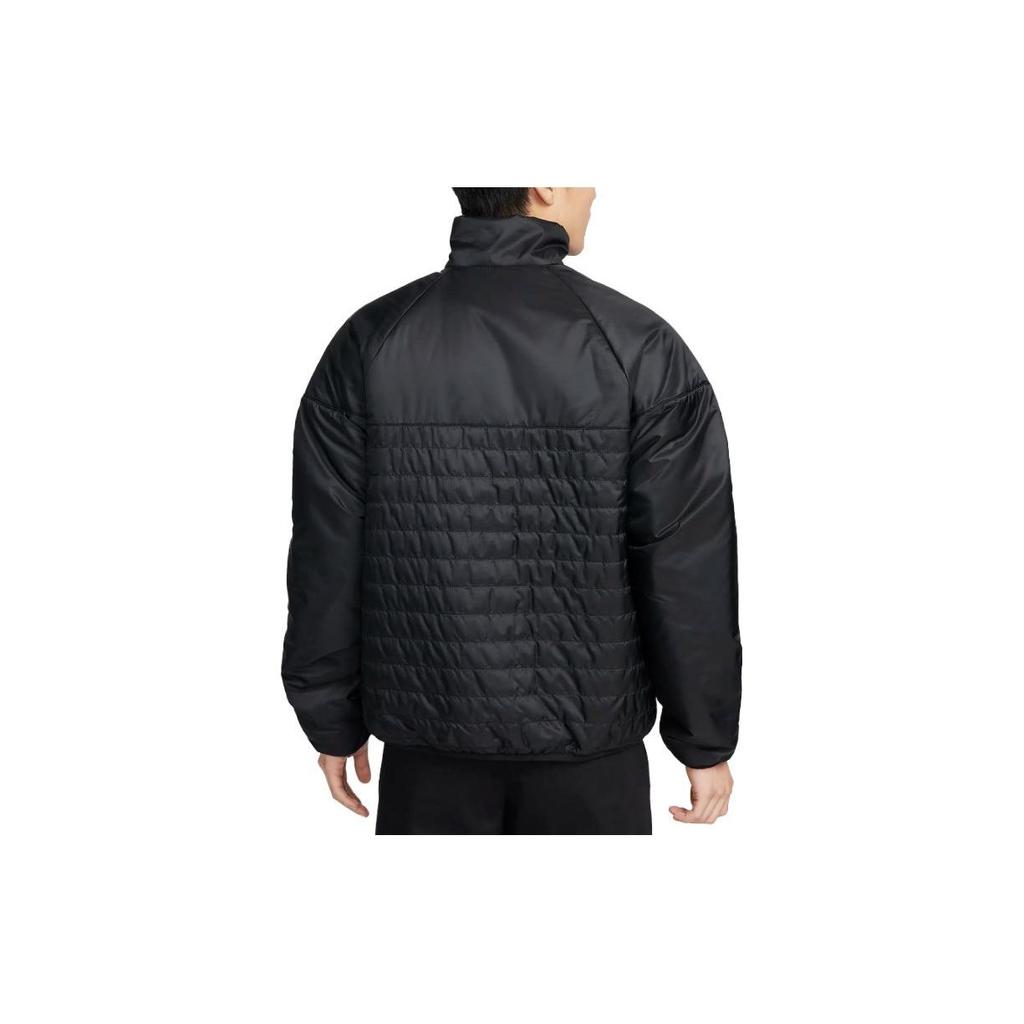 Nike Solid Color Stand Collar Zipper Fitted Long Sleeve Jacket Men Jacket Black FB8196-010