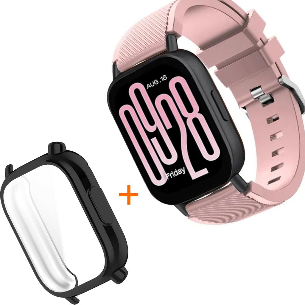 Силиконовый ремешок с ТПУ чехлом для умных часов Xiaomi Redmi Watch 5 Active Lite, браслет и чехол для Redmi Watch 5 Active Lite