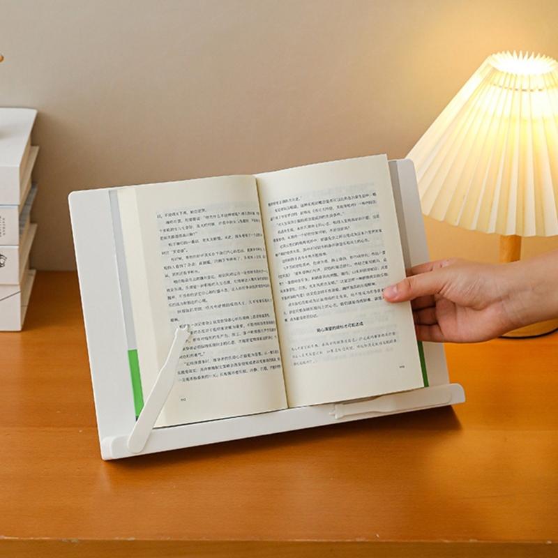 Складная подставка для чтения 6 углов Регулируемая подставка для учебника С зажимами для страниц Подставка для чтения Подставка для кулинарной книги Для планшета Ноутбука