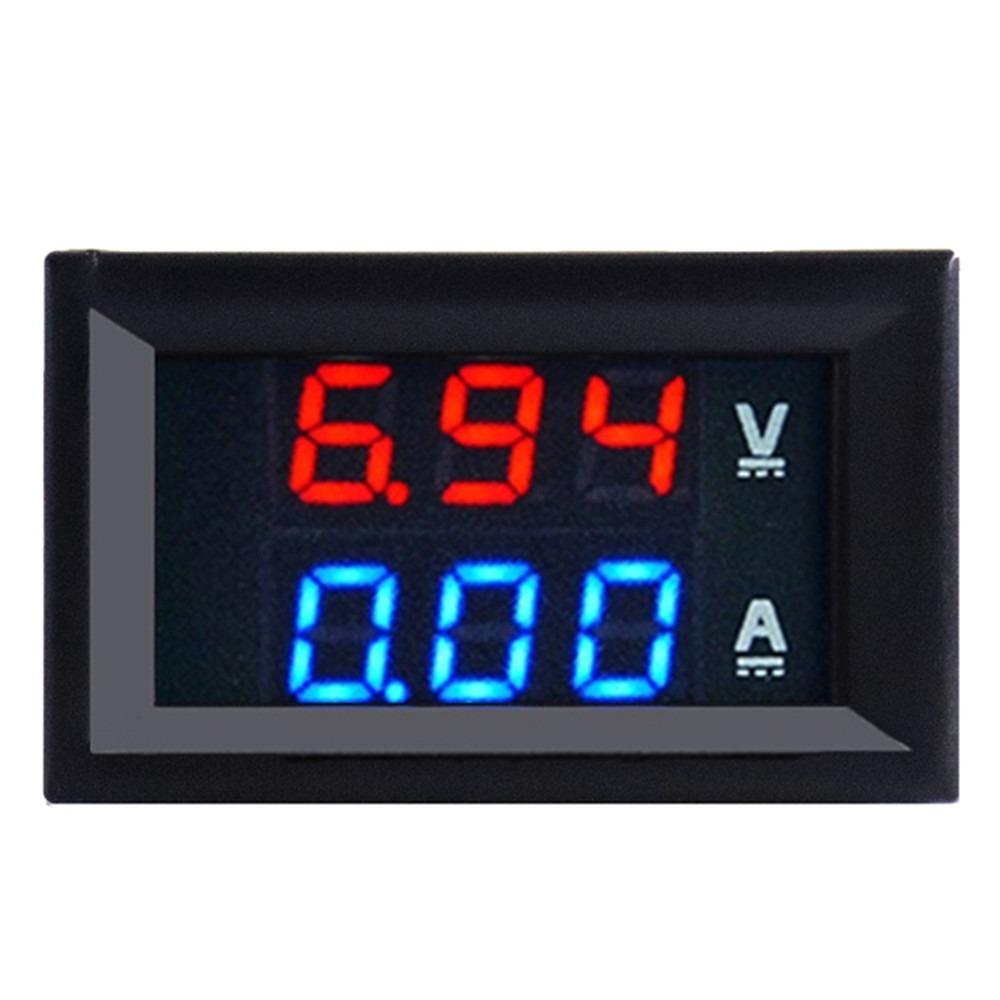 LED Digital Voltmeter Ammeter Blue + Red Volt Meter Power Display Meter Voltage Tester Tool