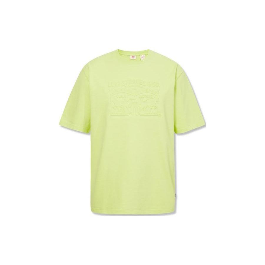 Мужская футболка с коротким рукавом с принтом букв Levis Топы Зеленый A6383-0002