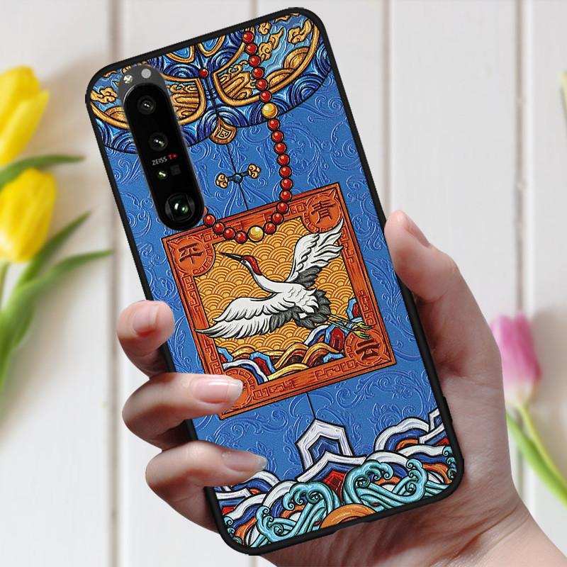 3D Тисненый Цветочный Чехол Для Sony Xperia 10 III Чехол Милый Рельефный Чехол Для Sony Xperia 1 III 5 III 10III Чехол На Телефон Coque Модный