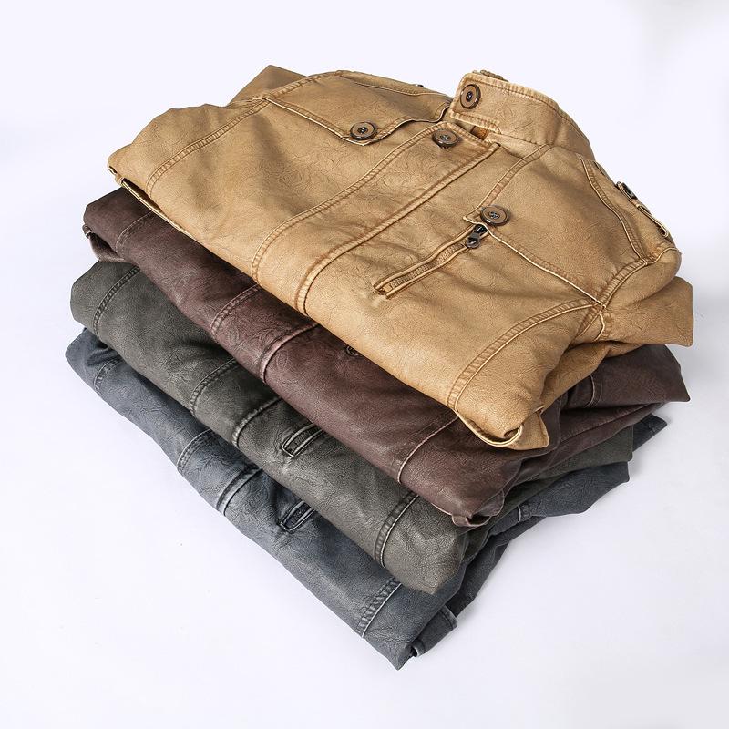 Мужская осенне-зимняя мода, индивидуальная, стираная, модная, для активного отдыха, мотоциклетная, из искусственной кожи, модная мужская одежда