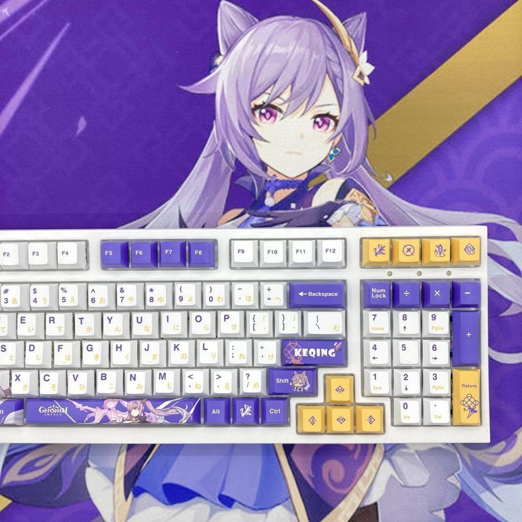 Genshin Genshin Peripheral Japanese Layout Series Mechanical Keycap Freena Kurumi Nyiro Wanderer Ajax Mei Kanu Tokiharu PBT Heat Sublimation Keycap