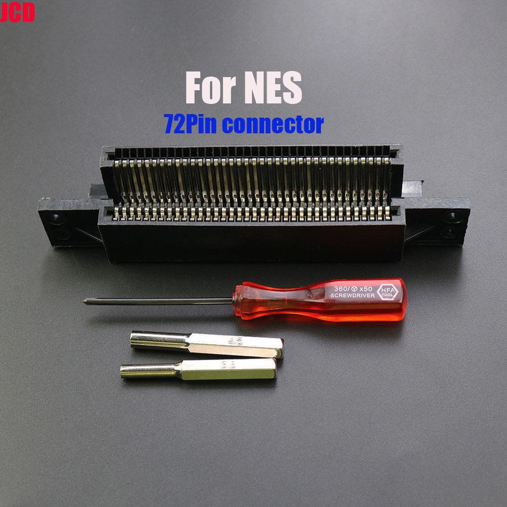 JCD 1PC High quality Replacement 72 Pin Game Cartridge Slot Connector For For 72pin Connector Security Bit Driver With Tools