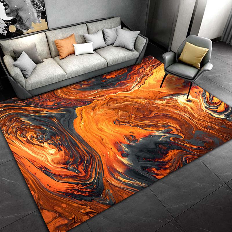 Vibrant Abstract Art Rug for Stylish Decor Suitable for use as an anti-slip game mat for living room and bedroom sofas
