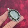 Украшения ручной работы из драгоценных камней Aqua Chalcedony, кулон из стерлингового серебра 925 пробы, уникальный дизайн, для женщин