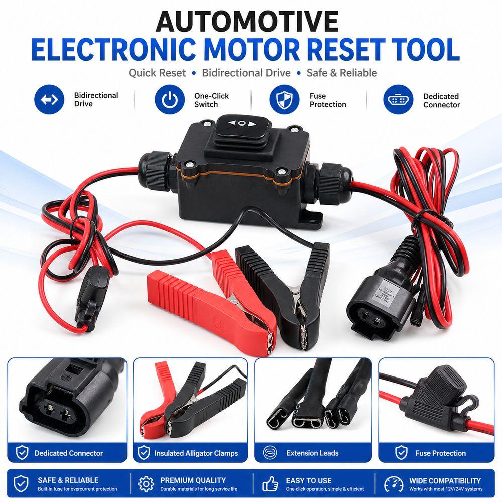 One Click Control Electronic Motor Tester Fuse Protection Brake Reset Tool  Vehicle Maintenance