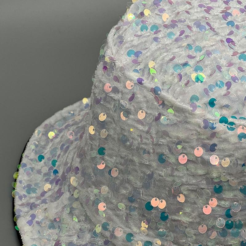 Для шляпы-ведра с пайетками Dazzle Color, многоцветной, подходящей ко всему, шляпы-ведра с широкими полями, крутой летней дышащей рыбацкой кепки, унисекс