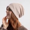 Women's Autumn Winter Ear Protection Knitted Stacked Hat Warm Versatile Hat Big Headband Wrapped Cold Hat