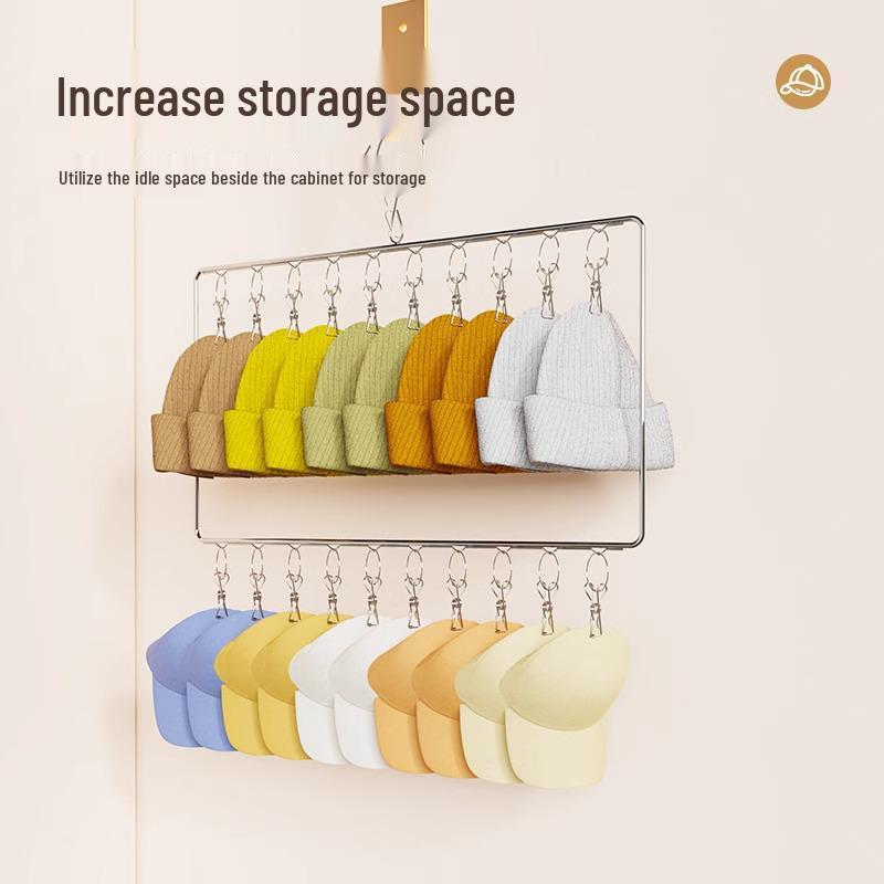 Подвесная стойка-органайзер для шляп с прищепками