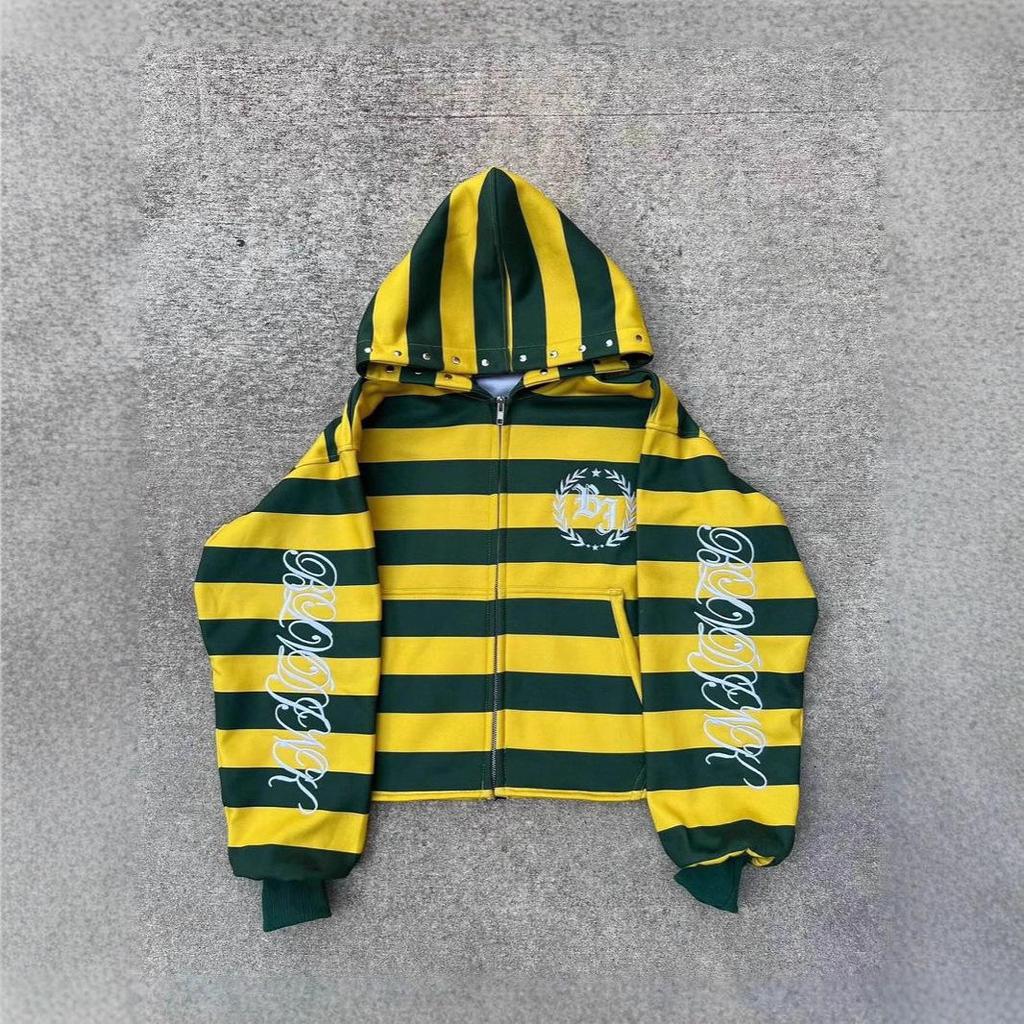 Unisex Long Sleeve Zipper Hoodie - Cross-Border Trade Printing Design