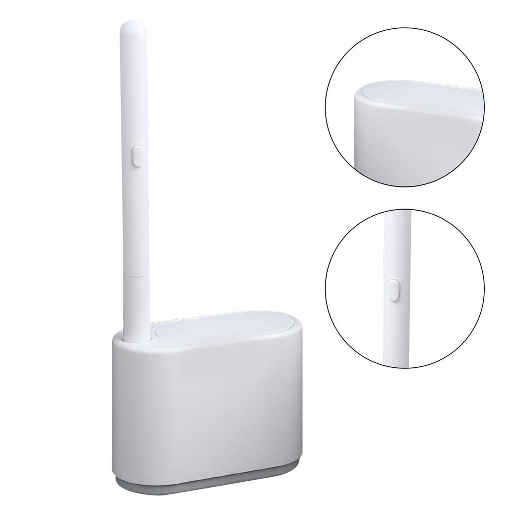 Disposable Toilet Brush Set Long Handle Toilet Brush Bathroom Cleaning Tool for Household Gray