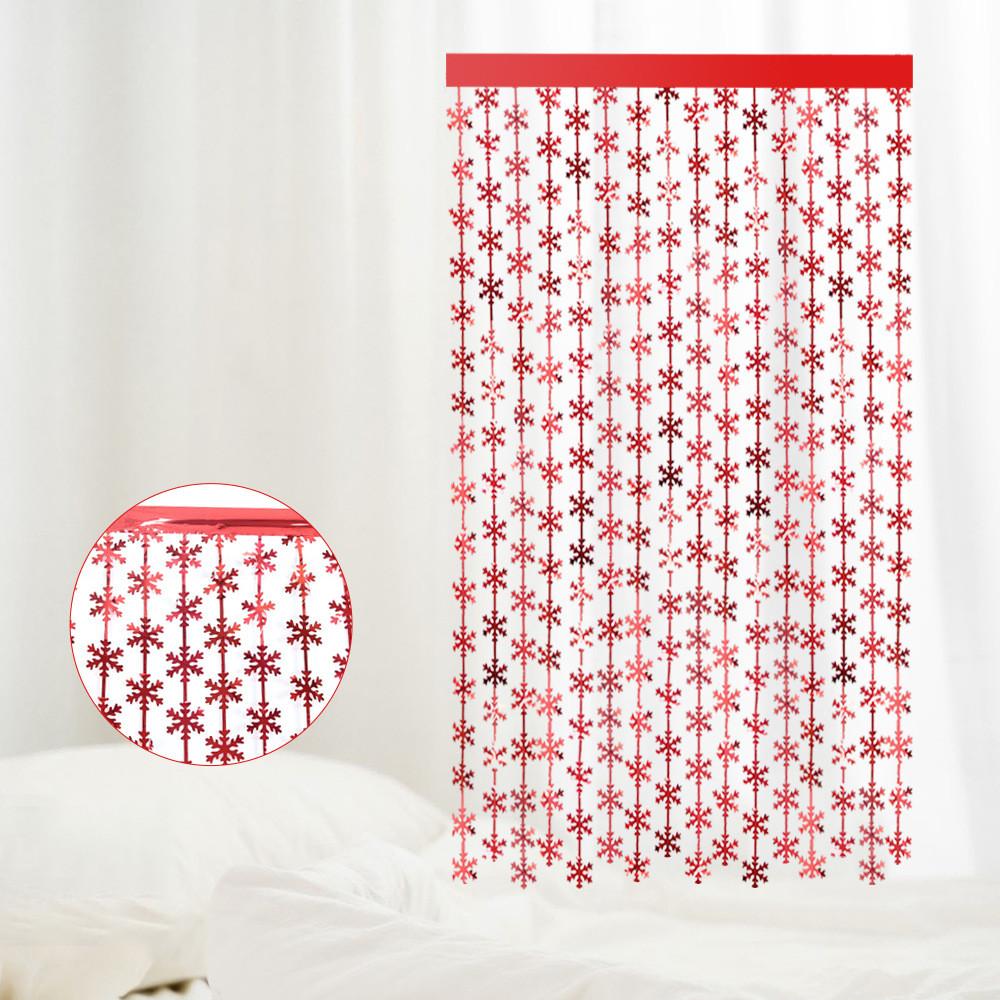 Элегантная 2-метровая гирлянда-дождь из снежинок ярких цветов для праздничного декора