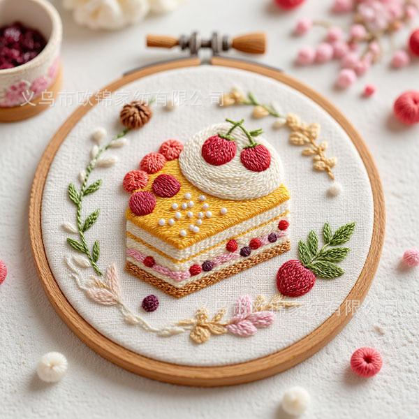 Новый набор материалов для вышивки своими руками, ручной работы, для вышивки торта, десерта