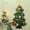 Felt Christmas Tree with String Light Xmas Tree Wall Hanging Ornament DIY Craft Kits for Kids Gifts 2025 Navidad Party Supplies