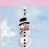 Cute Shaped Doll Christmas Necklace With Rhinestone Alloy Chain For Wear Holiday