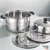 304 Очень толстая нержавеющая сталь Двухслойная пароварка: Большая кастрюля для супа, для приготовления рыбы на пару, совместима с индукционными и газовыми плитами