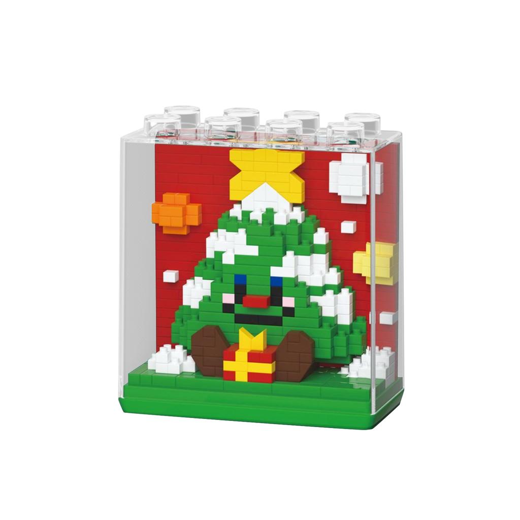 Christmas Gift Box, Cartoon Dolls, Small ParticleBuilding Block Toys