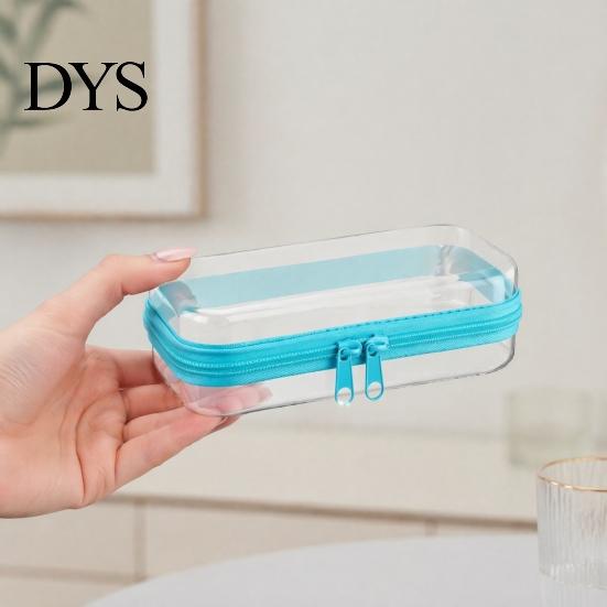 Earphone Cable Carrying Case Clear Zipper Storage Bag, Durable Hard Shell Portable Case, Pill Box for Travel Dustproof Container, Headphones Pills And