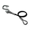 Tow Strap with Hook Spring Safety Cable Rubber-coated Hauling Trailer