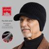 Men's Winter Warm Knit Hat with Ear Protection and Scarf Set