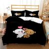 Cute Bubu Dudu Cartoon Bear Panda Duvet Cover Kawaii Bedding Sets Soft Quilt Cover And Pillowcases Single/Double/Queen/King Boys
