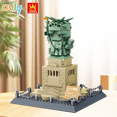 WANGE Милая статуя Свободы Нью-Йорк Америка Здание MOC Игрушка Образовательный набор строительных блоков Детский подарок №3210