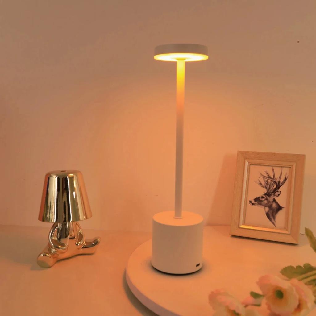 Simple Touch Sensor LED Table Lamp Rechargeable Desk Lamp 3Colors Adjustable Bedside Creative Ambient Light Bar Room Decor Light