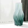 Nordic creative tornado shaped frosted high-end vase glass flower arrangement living room dining table art decoration ins