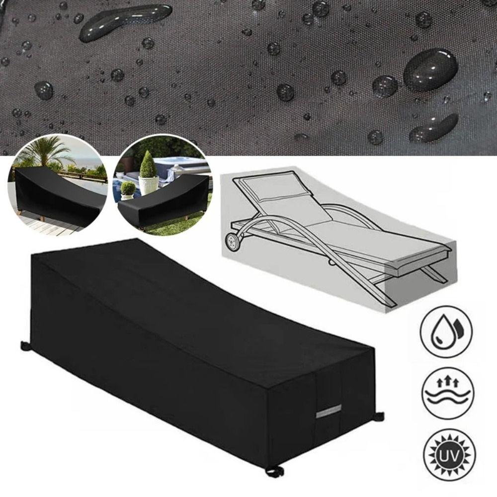 Водонепроницаемый чехол для уличного кресла-шезлонга в стиле реклайнера с регулируемой кулиской