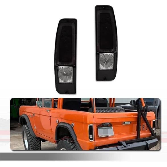 For 1967-1972 Ford Styleside F100/250/350 TRUCK,1967-1974 Ford Econoline E100/200/300,1967-1977 Ford Bronco Rear Tail light Smoked Lens