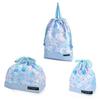 Colorful Candy Style 3-Piece Drawstring Bag Set (Gym Bag, Lunch Bag, and Cup Bag) Moonlight Butterfly Design, Perfect for Kids, Kindergarten and