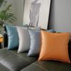 Luxury Retro Faux Leather Pillow Cover with Lychee Pattern - Soft Headboard, Office Cushion, Sofa Throw.