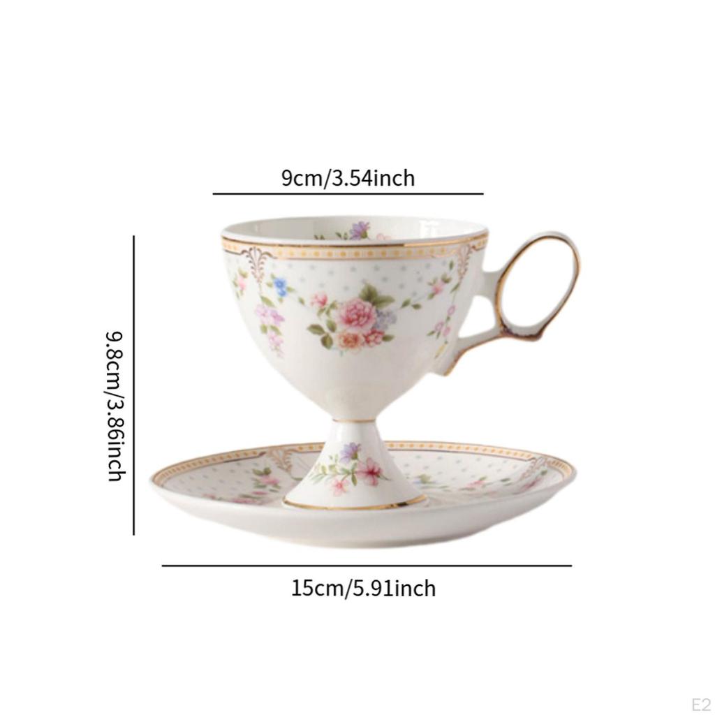 Ceramic Coffee Mug,Latte Cup Set,Creative,Novelty Unique Cappuccino Latte Art Mug with Saucer