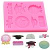 1 набор многоцелевых розовых удобных многоразовых силиконовых форм для выпечки шоколадных конфет