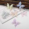 10 Pcs Three Layer Diamond Three-Dimensional Chiffon Butterfly Cloth Sticker DIY Hair Accessories Clothing Accessories