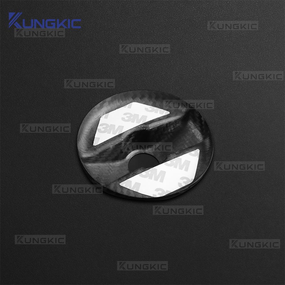 Real Dry Carbon Fiber Fuel Tank Cap Trim for Fiat 500 500C 2008-2024 Abarth 595 595C 695 695C 2012-2024