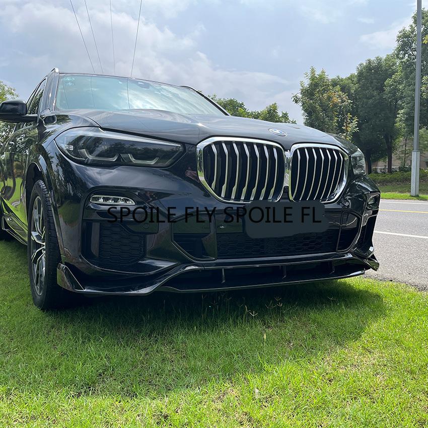 4 шт. 2018- н.в. Для BMW X5 G05 Дорестайлинг Автомобильный Передний Бампер Губа Сплиттер Спойлер Обвес Диффузор Защитная Крышка Из ABS Глянцевый Черный