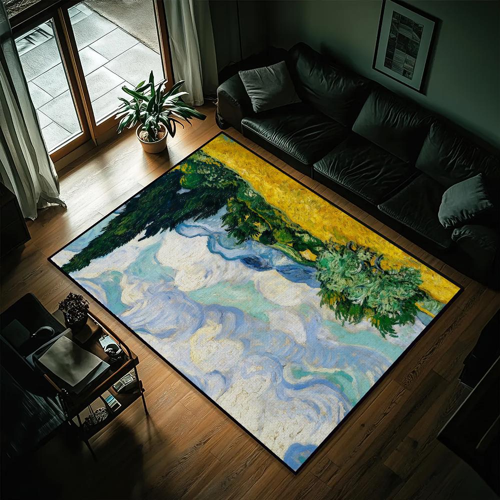 Искусство Картины Ван Гога Ковер Прикроватный Кухня Ванна Гостиная Дом Дом Спальня Напольный коврик Придверный коврик Коврик Украшение